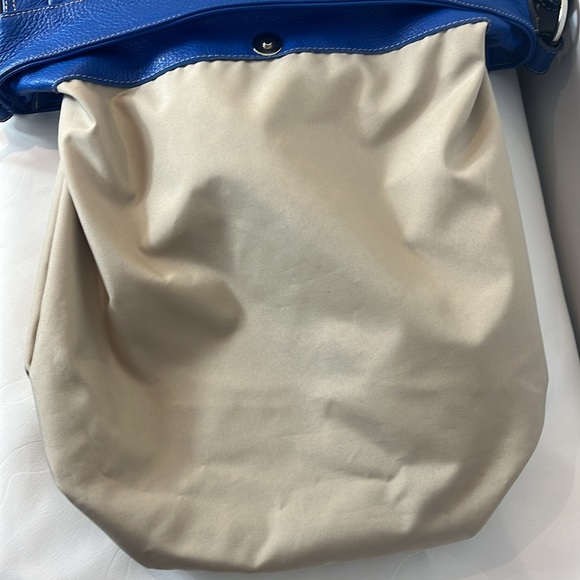 Giordano Blue and Black Leather Shoulder Bag Purse - Picture 11 of 17